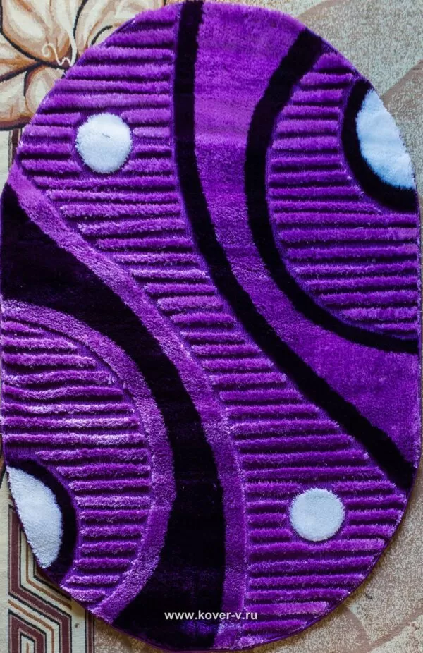 Турецкий ковер с высоким ворсом Oxford-6 (Шагги) из искусственного шелка и микрофибры