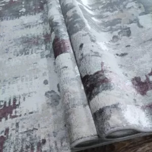 Турецкий ковер Флоранс 6022 grey-lilac из хлопка и вискозы на пол